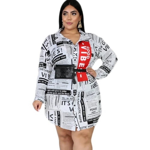 Robe courte chemises à manches longues