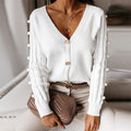Gilet cardigan en tricot à col en V - Chic&Shines