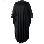 Robe longue manches trois quart ourlet irrégulier à fente latérale - Chic&Shines