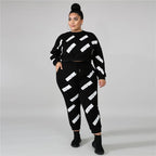 Ensemble Manches Longues Haut Et Pantalon Lettre Pinting