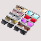 Lunettes de soleil grande monture décoration strass