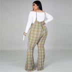 Ensemble haut manches longues à nœud et pantalon bretelles