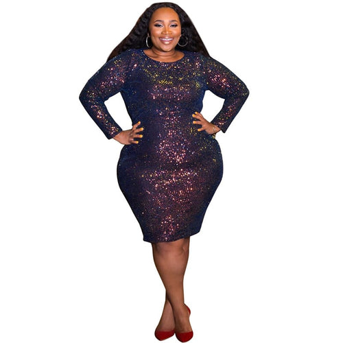 Robe courte à manches longues en strass