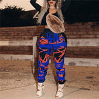 Pantalon de jogging contraste couleur Rayé