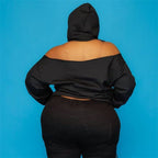 Off-the-Shoulder Hoodie