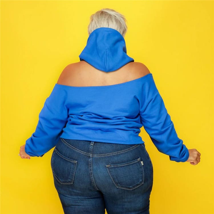 Off-the-Shoulder Hoodie