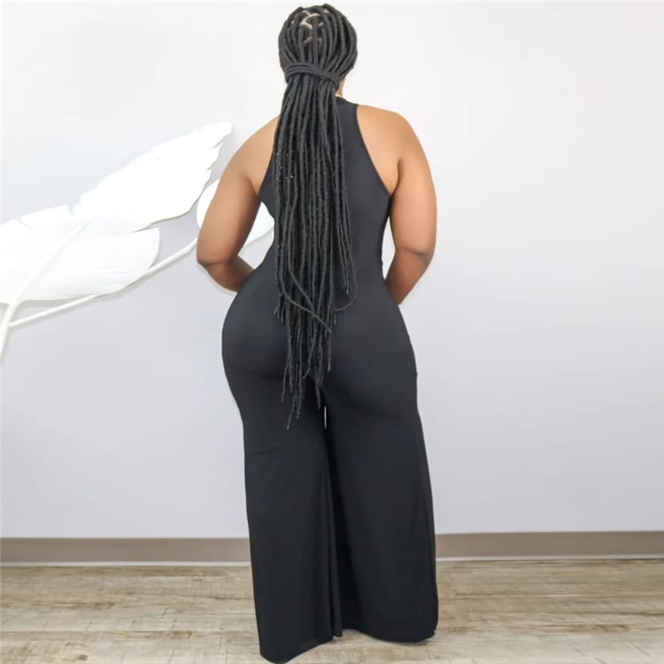 Combinaison sans manches décolleté mousseline