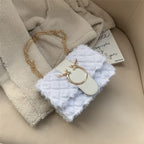 Sac Bandoulière Décoration Peluche Chaîne Métal - Chic&Shines