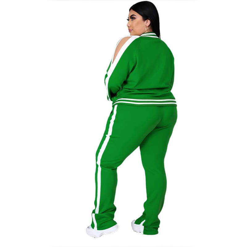 Ensemble jogging veste fermeture éclair à poches et jogging
