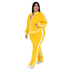 Ensemble jogging veste fermeture éclair à poches et jogging