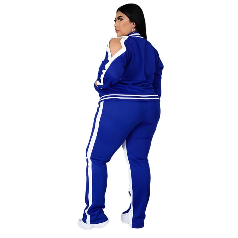 Ensemble jogging veste fermeture éclair à poches et jogging