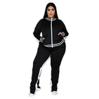 Ensemble jogging veste fermeture éclair à poches et jogging