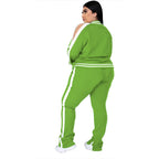 Ensemble jogging veste fermeture éclair à poches et jogging