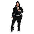 Ensemble jogging veste fermeture éclair à poches et jogging - Chic&Shines