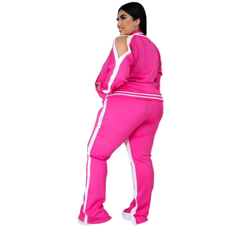 Ensemble jogging veste fermeture éclair à poches et jogging