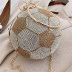 Sac de Soirée Sphérique Simili Cuir avec strass anneau