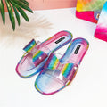 Sandale plate strass multicolore - Chic&Shines