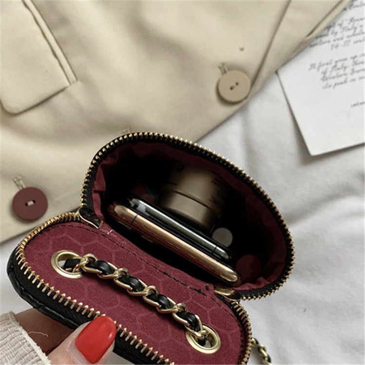 Sac Crossbody Fermeture à glissière Rhombic Grille