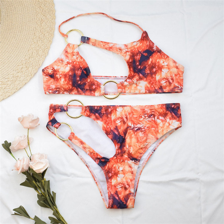 Maillot de bain 2 pièces sexy tie-dye