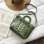 Ensemble sac design découpe avec pochette