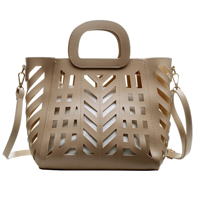 Ensemble sac design découpe avec pochette