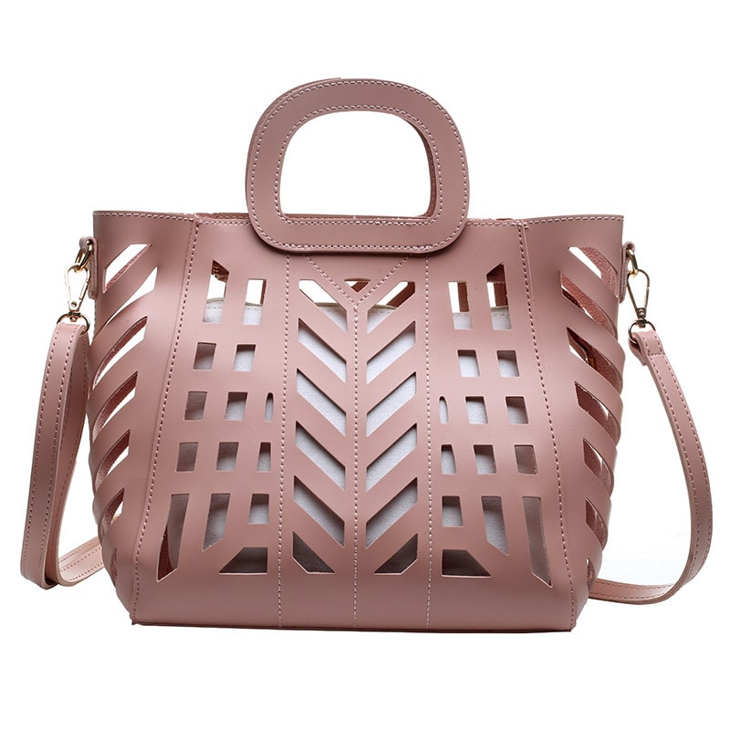 Ensemble sac design découpe avec pochette
