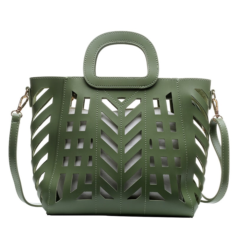 Ensemble sac design découpe avec pochette