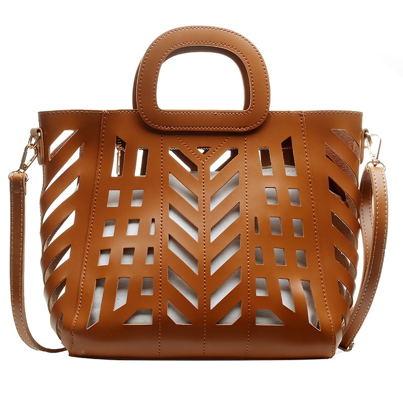 Ensemble sac design découpe avec pochette
