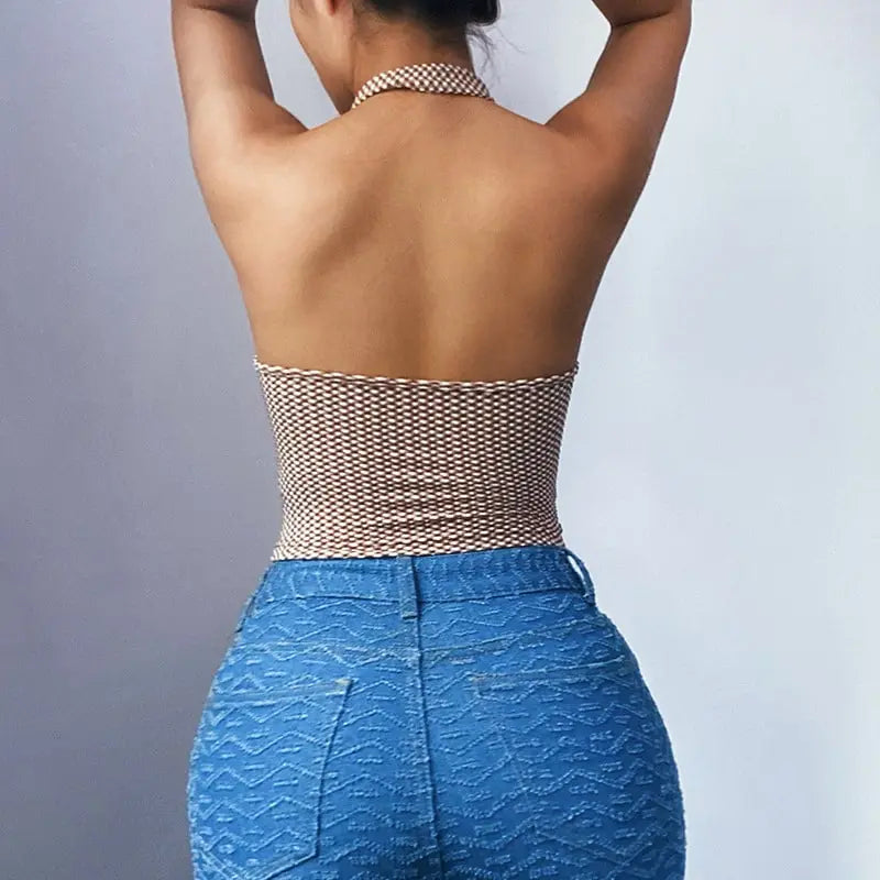 Halter Neck Sleeveless Top