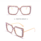 Rhinestone frame glasses