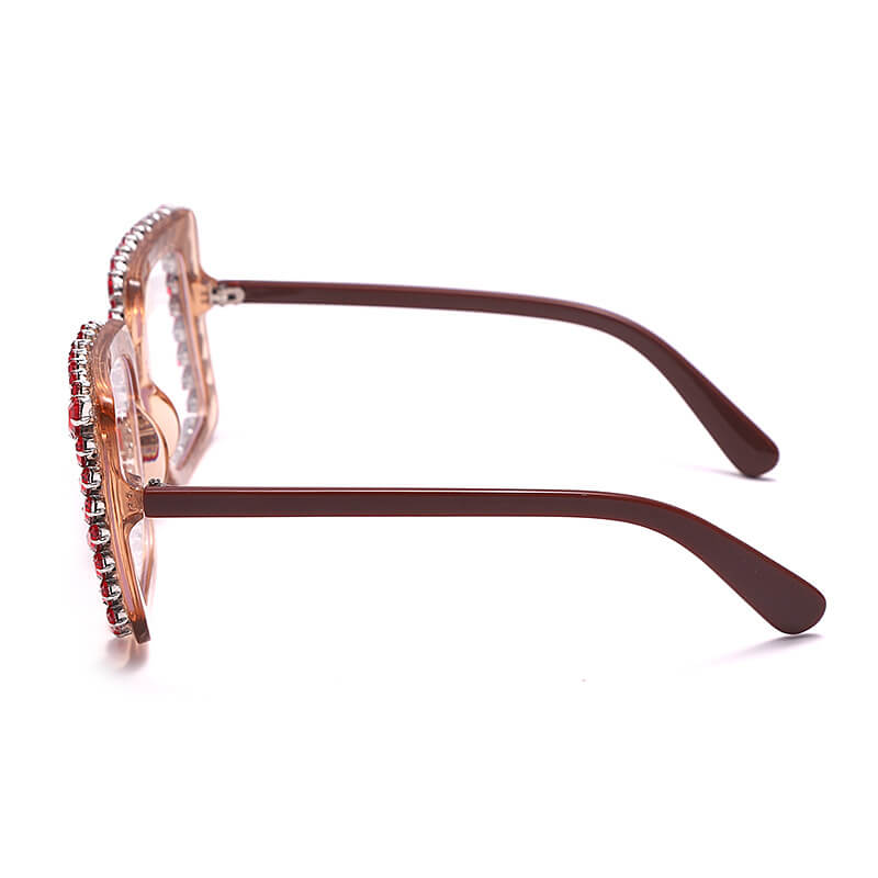 Rhinestone frame glasses