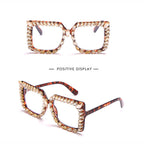Rhinestone frame glasses