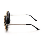 Round Frame Chain Design Sunglasses