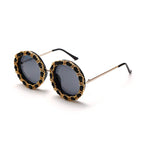 Round Frame Chain Design Sunglasses