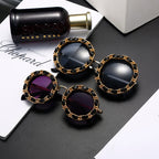 Round Frame Chain Design Sunglasses