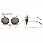Round Frame Chain Design Sunglasses