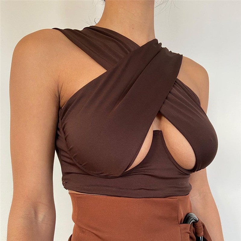 Haut corset dos nu