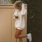 Ensemble short et sweat-shirt manche longue couleur unie