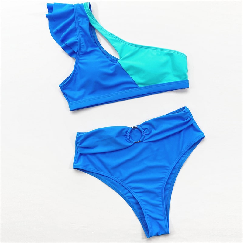 Maillots De Bain bicolore a une épaule