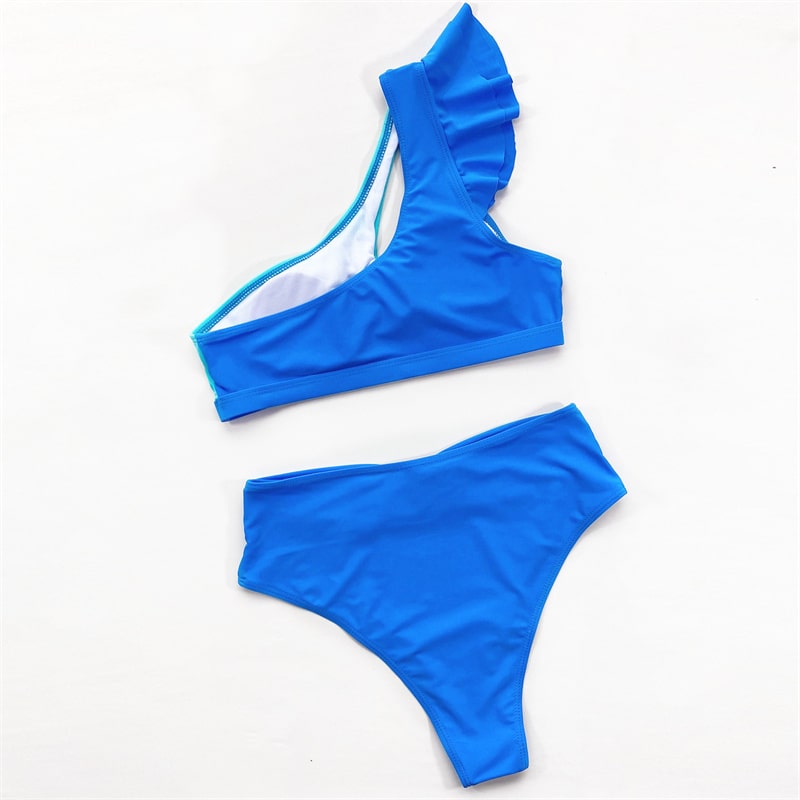 Maillots De Bain bicolore a une épaule