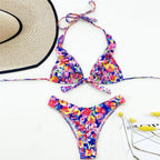 Maillot de bain 2 pièces imprimé fleurs
