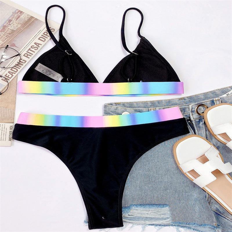 Maillot De Bain Contraste Irisé
