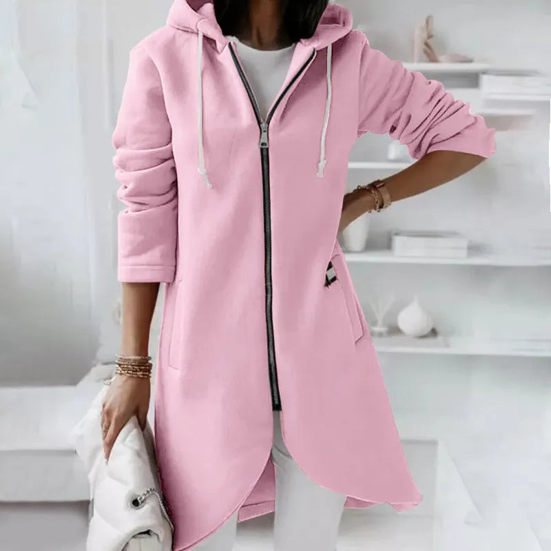 Manteau A Capuche Doublure Polaire Manches Longues - Chic&Shines