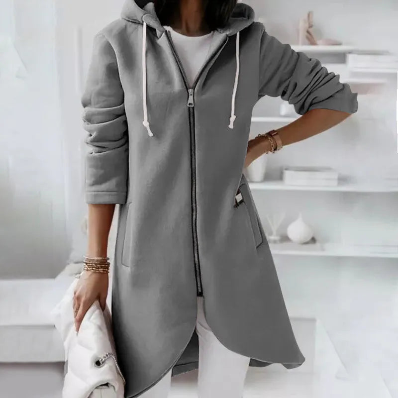 Manteau A Capuche Doublure Polaire Manches Longues - Chic&Shines