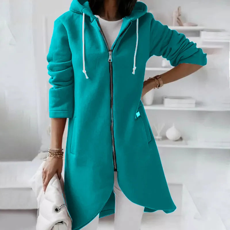 Manteau A Capuche Doublure Polaire Manches Longues - Chic&Shines