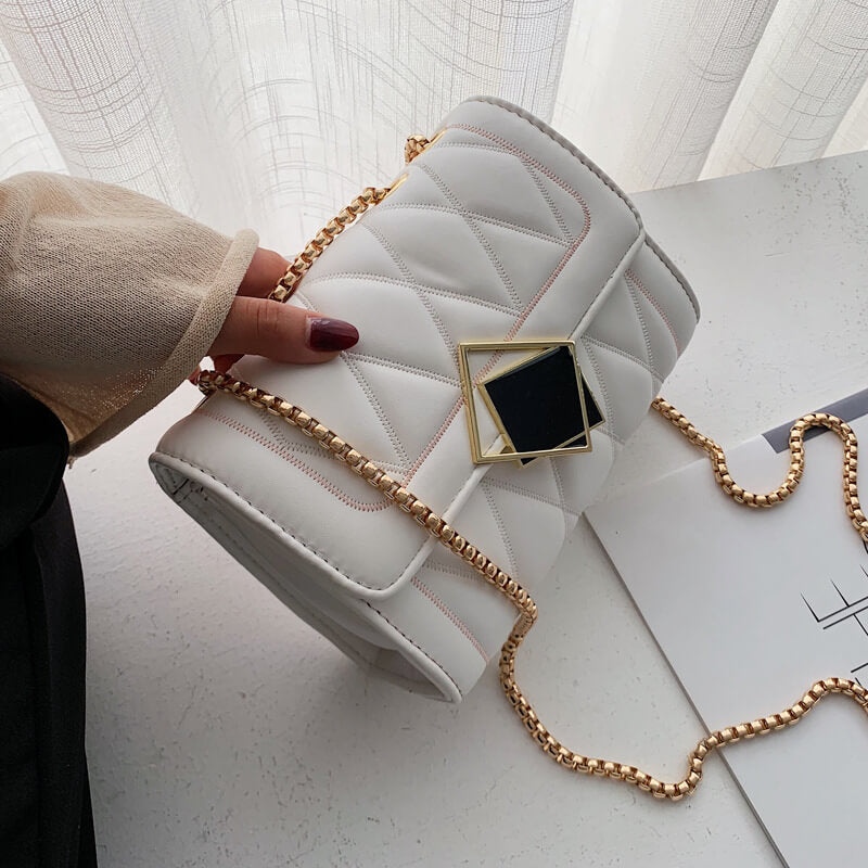 Sac Chaîne Métal Motif Diamant - Chic&Shines