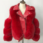 Manteau en peluche manches longues fermeture éclair - Chic&Shines