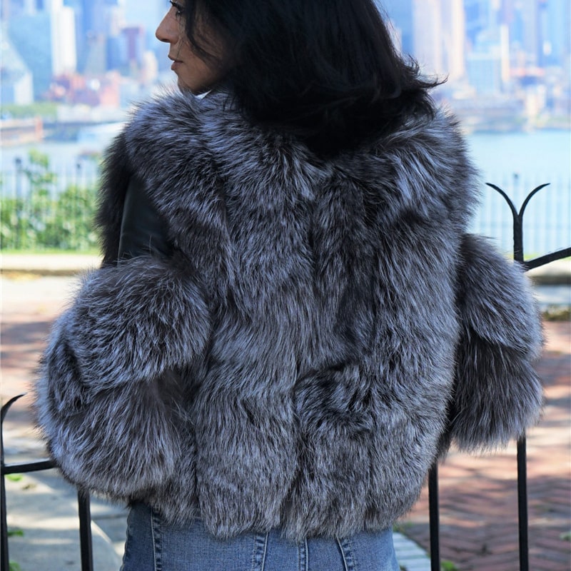 Manteau en peluche manches longues fermeture éclair