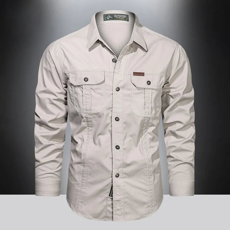 Chemise cargo polyvalente pour hommes