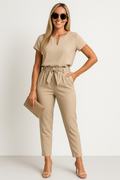 Jumpsuit festif avec détail de noeud